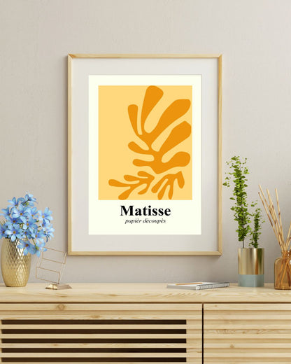 3'lü Sarı Matisse Sergi Posteri