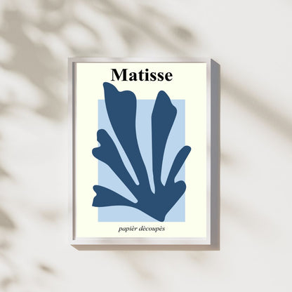 3'lü Mavi Matisse Duvar Posteri