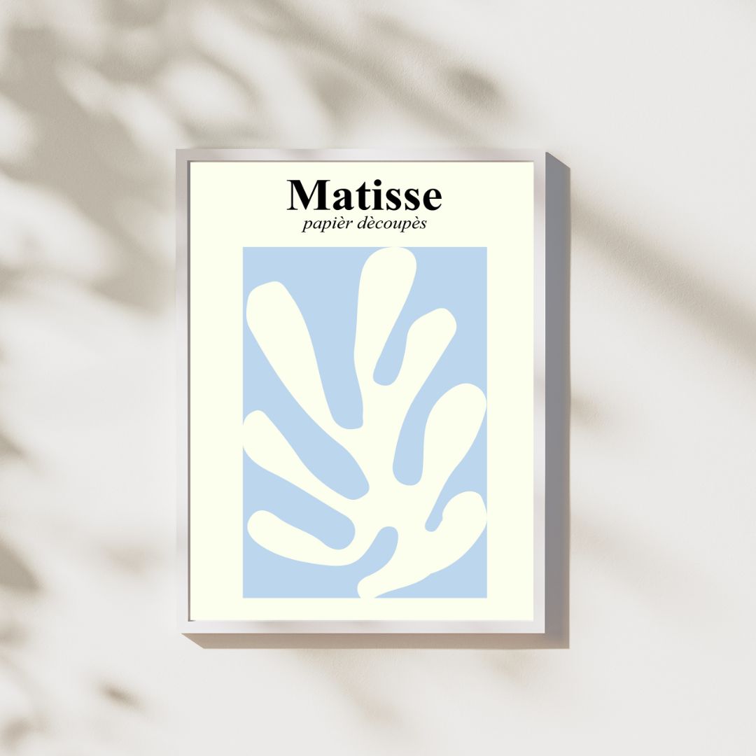 3'lü Mavi Matisse Duvar Posteri